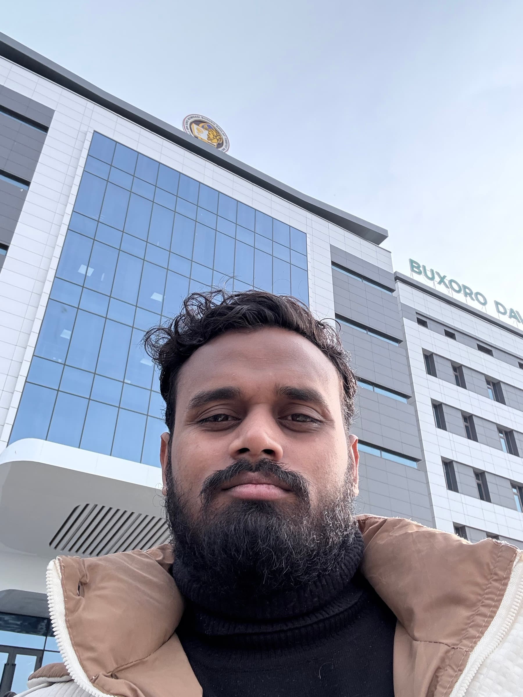 Dr. Ravi during his personal campus visit at Bukhara State Medical Institute named after Abu Ali Ibn Sino in Bukhara, Uzbekistan.